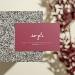 Business Card on Stone